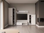 Dnevni regal RUBA 2 je moderno oblikovan in elegantnega videza. Dnevni regal je izdelan v EU. Dimenzije regala so: 270 cm x 190 cm x 42,5 cm Barva: - bela /