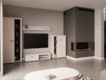 Dnevni regal RUBA bež je moderno oblikovan in elegantnega videza. Dnevni regal je izdelan v EU. Narejen je iz kakovostne laminirane plošče v bež barvi