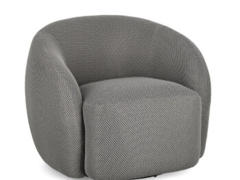 Fotelj ONERVA temno siva, eleganten in sodobno oblikovan fotelj s konstrukcijo iz vezanega lesa združuje udobje, funkcionalnost in brezčasen dizajn.