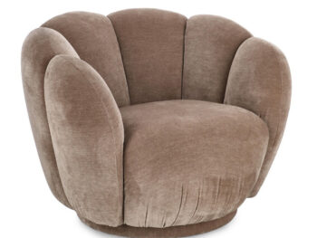 Fotelj TULIP beige je eleganten in udoben. Okvir je narejen iz vezanega lesa. Ogloga je narejena iz mehke in udobne pene. Ima elegantno obliko tulipana,