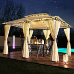 LED komplet za paviljon 3 × 4 m s solarnim modulom – Swing&Harmonie, LED osvetlitev