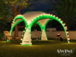 Vrtni paviljon DomeShelter 450 cm z LED osvetlitvijo – Swing&Harmonie, LED osvetlitev