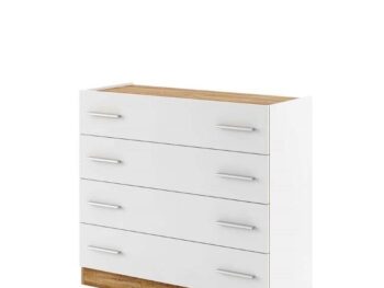 Komoda DANI je primerna za vsako spalnico. Ima moderen dizajn in elegantne linije. Vsebuje 4 predale. Material: - Laminirana plo&scaron;ča - ABS robovi