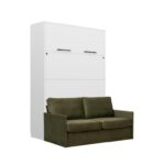Komplet postelja v omari + kavč ROBIDA 140 x 200 bela mat - slika 7