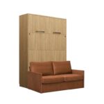 Komplet postelja v omari + kavč ROBIDA 160 x 200 svetli hrast - slika 11