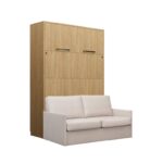 Komplet postelja v omari + kavč ROBIDA 160 x 200 svetli hrast - slika 9