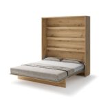Komplet postelje v omari METULJ artisan 180 x 200 + 2x visoka omarica + kavč grafit + vzglavje + 2x bralna lučka z USB - slika 7