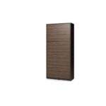 Komplet postelje v omari METULJ temen hrast + 2x omara + vzglavje + LED lučka z USB - slika 15