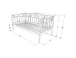 Masivna postelja TUB. Elegantnega videza za moderno spalnico. Kovinsko ogrodje. Dimenzija postelje je 90 x 200 cm. V ceno je vključen POSTELJNI POD. Barva: -