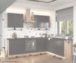 Kuhinjski blok BLAKY 200 x 260 je dobavljiv v črni barvi. Korpusi so narejeni iz laminirane plošče debeline 16 mm. Laminirane plošče so najpogosteje