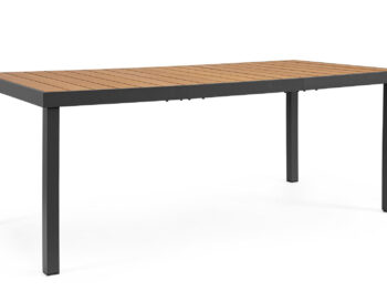 Miza NIAGARA 190X90, sodobno in trpežno mizo odlikuje prašno barvan aluminijast okvir s poliestrsko zaščito, ki zagotavlja odlično odpornost proti