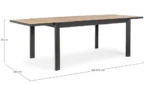 Miza BELMAR 160-240X100 natur/antracit - slika 6