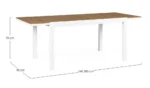 Miza ELIAS 140-200X90 bela - slika 8