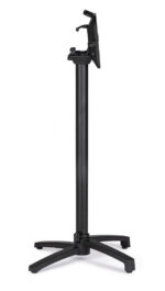 Mizno podnožje MINERVA H108, narejeno iz kakovostnega aluminija z elegantno mat črno prašno barvano površino. Noga je premera 6 cm, mizni nastavek pa je iz