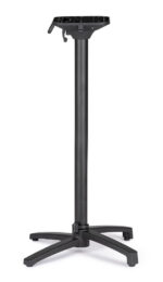 Mizno podnožje MINERVA H108, narejeno iz kakovostnega aluminija z elegantno mat črno prašno barvano površino. Noga je premera 6 cm, mizni nastavek pa je iz