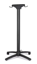 Mizno podnožje MINERVA H108, narejeno iz kakovostnega aluminija z elegantno mat črno prašno barvano površino. Noga je premera 6 cm, mizni nastavek pa je iz