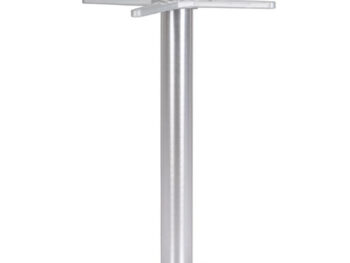Mizno podnožje VENERE H72, iz aluminija. Premer noge je 6 cm. Mizno podnožje je zasnovano za dolgotrajno uporabo tako v notranjih kot zunanjih prostorih.