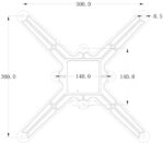 Mizno podnožje VESTA H72, podstavek iz tlačno litega aluminija dimenzij 48x48 cm in aluminijaste noge iz litega železa zagotavljajo stabilnost. Nastavljive