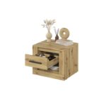 Nočna omarica ARTUR artisan je moderna a hkrati elegantna nočna omarica, bele barve. Primerna je za vsako spalnico. Omarica je funkcionalan in priročna.