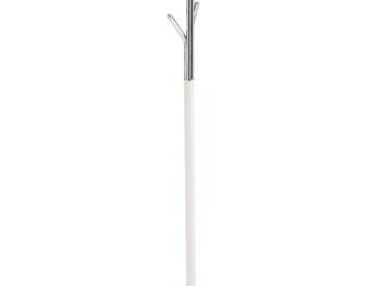Praktičen kovinski obe&scaron;alnik, primeren za vsak prostor. Barva: - bela / crom Vi&scaron;ina: - 174cm