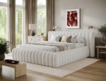 Oblazinjena postelja ALLIRA 140 x 200 je sodoben in eleganten kos pohištva, ki je na voljo v dimenziji 140 x 200, ki se popolnoma ujema s sodobnimi trendi.