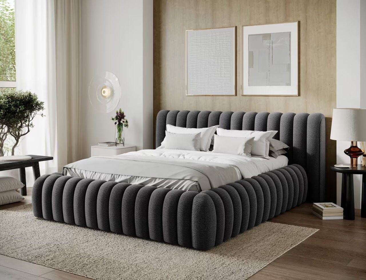 Oblazinjena postelja ALLIRA 140 x 200 Oblazinjena postelja ALLIRA 140 x 200 je sodoben in eleganten kos pohištva, ki je na voljo v dimenziji 140 x 200, ki se popolnoma ujema s sodobnimi trendi.