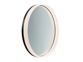 Ogledalo BEGY LED s premerom 60 ali 80 cm je funkcionalna rešitev za sodobne kopalnice. Njegovo okroglo obliko dopolnjuje beige okvir in matiran akrilni rob,