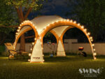 Vrtni paviljon DomeShelter 450 cm z LED osvetlitvijo – Swing&Harmonie, LED osvetlitev