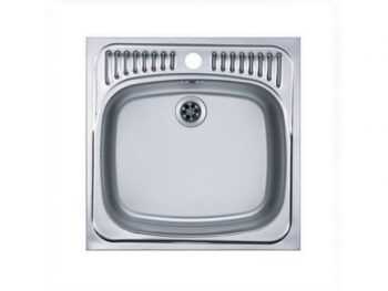 Inox pomivalno korito B130 je vgradno. Minimalna &scaron;irina omarice je 45 cm. Velikost posode je 34 x 40 x 16. Dimenzija: - D: 46,5 cm x G: 46,5 cm. Korito
