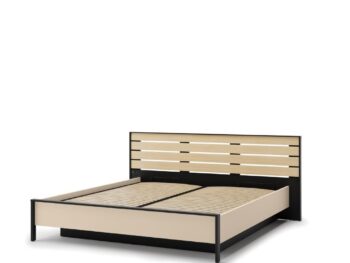 Moderna postelja EVAS 180 x 200 cm za spalnico, zasnovana za vzmetnico 180 x 200. Opremljena z letvenim ogrodjem zagotavlja ustrezno oporo vzmetnici in