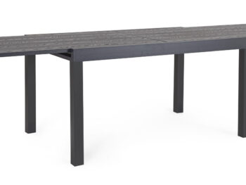 Raztegljiva miza CLIV 135/270X90 antracit, izdelana iz prašno barvanega aluminija s poliestrsko zaščito, zagotavlja odlično odpornost in dolgo življenjsko