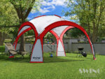 Vrtni paviljon DomeShelter 450 cm z LED osvetlitvijo – Swing&Harmonie, dodatni pogled 18