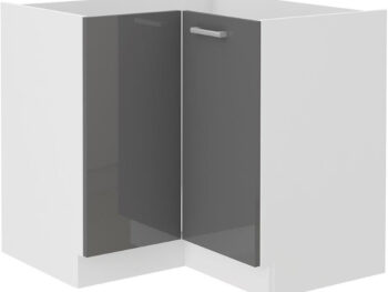 Spodnji kotni element SONJA 89 x 89 D je dobavljiv v belo sivi kombinaciji. Korpusi so iz laminirane plo&scaron;če debeline 18 mm.Ročaji so iz pvc-ja. Barva: