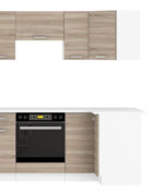 Spodnji kotni kuhinjski element META 89 x 89 je narejen iz kvalitetne laminirane plošče. Dobavljiv je v sonoma / beli barvi. Korpusi so iz laminirane