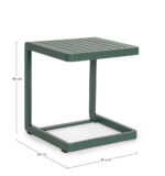 Vrtna miza KONNOR 40 x 40 je elegantna in kakovostna. Zaradi njene oblike je priročna in funkcionalna. Narejena je iz aluminija s prašnim barvanjem -