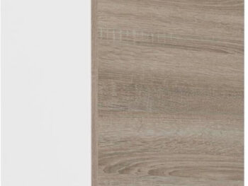 Zgornja omarica META 30G je narejena iz kvalitetne laminirane plošče. Dobavljiv je v sonoma barvi. Korpusi so iz laminirane plošče debeline 16 mm. Ročaj