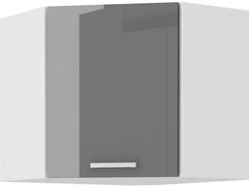 Zgornji kotni element SONJA 60 x 60G je dobavljiv v belo sivi kombinaciji. Korpusi so iz laminirane plo&scaron;če debeline 18 mm.Ročaji so iz pvc-ja. Barva:
