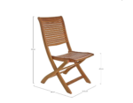 Zložljivi vrtni stol VIKI je narejen iz lesa z oljnim premazom. Stol je zložljiv. Material: - Les Barva: - Akacijev les Dimenzije: &scaron;irina: 50,5cm