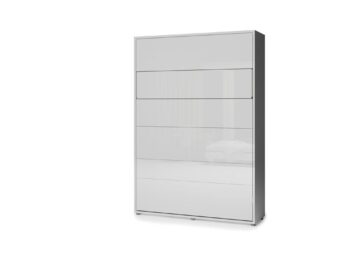 Navpična električna stenska postelja v omari METULJ 140 x 200 je primerna za vzmetnico 140 cm širine. Opremljena je z dodatnimi notranjimi policami. V ceno