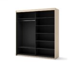 Garderobna omara TEBO 200 z led osvetlitvijo je zasnovana za optimalno organizacijo shranjenih predmetov. Zaradi svojih dimenzij omara ponuja prostorno