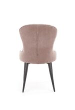 Jedilni stol K366 je dobavljiv v bež barvi. Noge stola so iz kovine prašno barvane. Dimenzija: - Š:52/G:58/V:92 cm, Material: - tkanina velvet BLUVEL 40 -