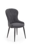 Jedilni stol K366 je dobavljiv v zeleni barvi. Noge stola so iz kovine prašno barvane. Dimenzija: - Š:52/G:58/V:92 cm, Material: - tkanina velvet BLUVEL 14 -