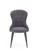 Jedilni stol K366 je dobavljiv v zeleni barvi. Noge stola so iz kovine prašno barvane. Dimenzija: - Š:52/G:58/V:92 cm, Material: - tkanina velvet BLUVEL 14 -
