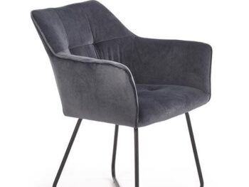 Jedilni stol K373 je dobavljiv v sivi barvi. Noge stola so iz kovine prašno barvane. Dimenzija: - Š:60/G:62/V:81 cm, Material: - tkanina - kovina