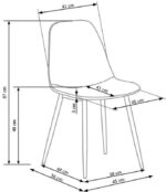 Jedilni stol K417 moder - slika 8