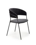 Jedilni stol K426 črn je dobavljiv v črni barvi. Noge stola so iz kovine prašno barvane. Dimenzija: - Š:57/G:54/V:79 cm, Material: - tkanina BLUVEL 19 -