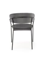 Jedilni stol K426 črn je dobavljiv v sivi barvi. Noge stola so iz kovine prašno barvane. Dimenzija: - Š:57/G:54/V:79 cm, Material: - tkanina BLUVEL 14 -