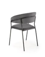 Jedilni stol K426 črn je dobavljiv v sivi barvi. Noge stola so iz kovine prašno barvane. Dimenzija: - Š:57/G:54/V:79 cm, Material: - tkanina BLUVEL 14 -