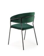 Jedilni stol K426 zelen je dobavljiv v zeleni barvi. Noge stola so iz kovine prašno barvane. Dimenzija: - Š:57/G:54/V:79 cm, Material: - tkanina BLUVEL 78 -