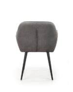 Jedilni stol K429 siv je dobavljiv v sivi barvi. Noge stola so iz kovine prašno barvane. Dimenzija: - Š:61/G:54/V:77 cm, Material: - žametna tkanina HLR 21